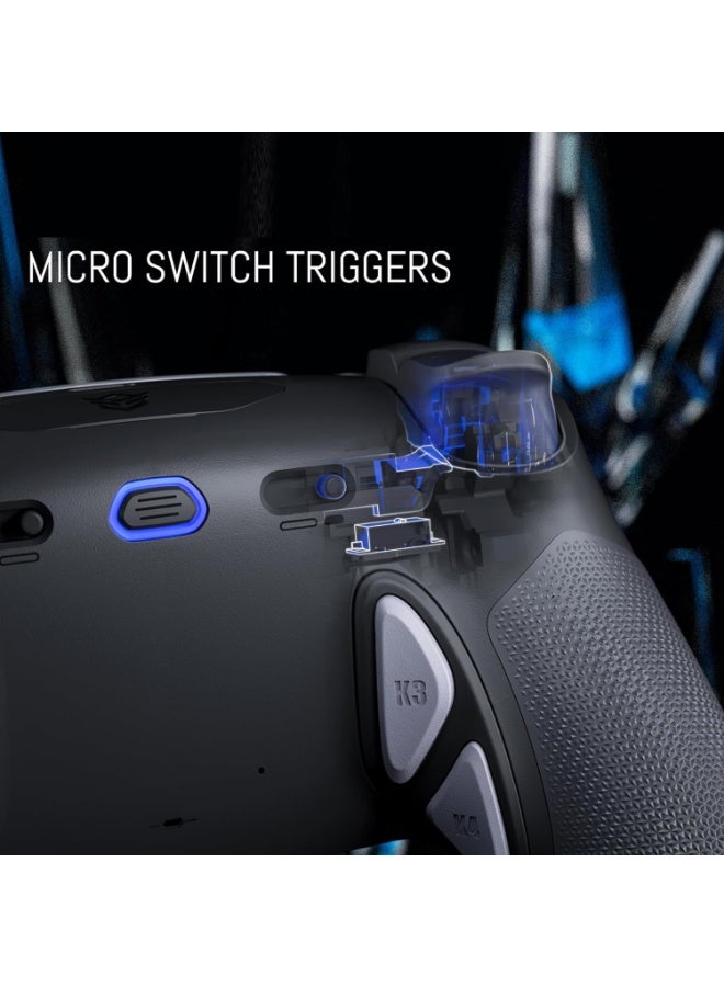 Pro Gaming Controller with 4 Remappable Buttons, 6 Remapping Profiles, 8 Interchangeable Analog Stick, and Adjustable Triggers Compatible with ps5, PC, Mobile - Vision White - Image 5